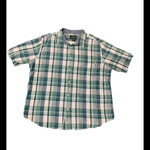 Woolrich Blue and Green Plaid Button Down Shirt